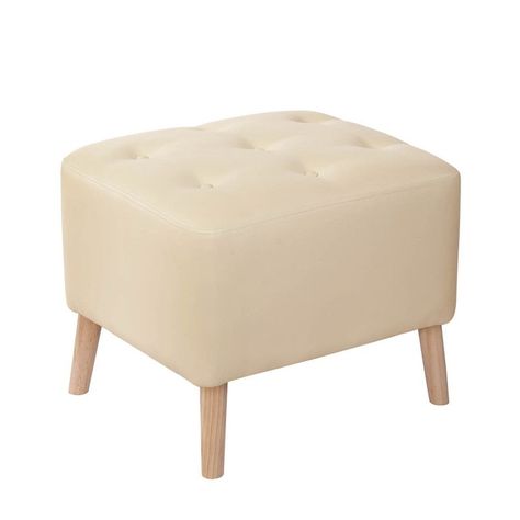 Pouf Lyon Pu Beige-0