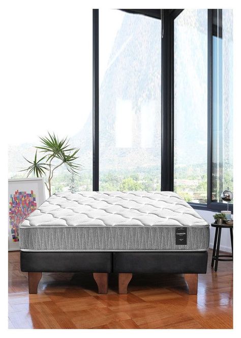 Cama Europea Cannon Zen I-REST Super King Tela Negro-0