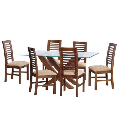 Juego De Comedor Alicante 6 Sillas Salamanca Lino Natural-0