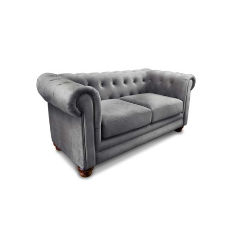 SOFA FLORENCIA 2C TELA VELVET GRIS-1