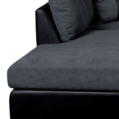 SECCIONAL PADUA IZQ PU NEGRO/TELA VELVET GRIS-3