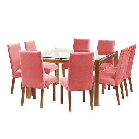 Juego De Comedor Barcelona 1400X1400 S/Cadiz Tela Palo Rosa-0