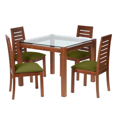 Juego De Comedor Barcelona 1000X1000 S/Tenerife Tela Verde-0