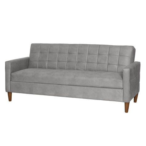 FUTON GENOVA  CUERO KENTUCKY GRIS-1