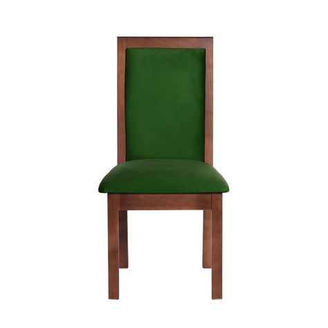 Juego De Comedor Merida 6 Sillas Girona Tela Velvet Verde-3