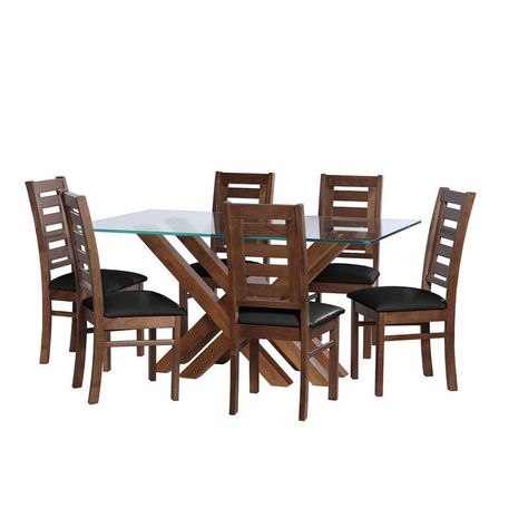 Juego De Comedor Merida 6 Sillas Murcia Pu Negro-0