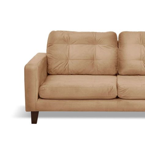 Sofa Napoles 2C Tela  Velvet  Beige-2