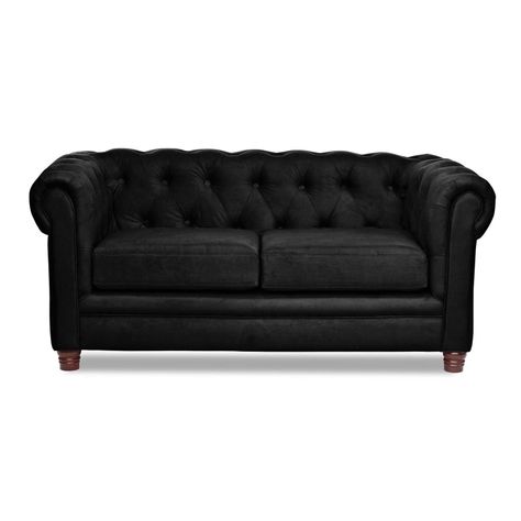 SOFA FLORENCIA 2C TELA VELVET NEGRO-0