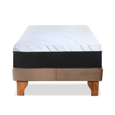 CAMA ZEN TOP SPRING  VISCO TELA BEIGE 1 1/2PZA-1