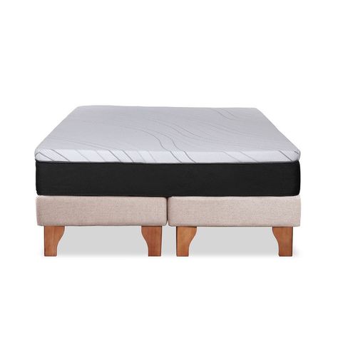 Cama Zen Top Foam Visco Lino Blanco King-5