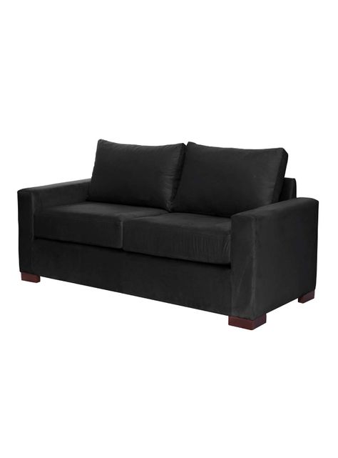 SOFA LIVORNO 2C TELA VELVET NEGRO-1