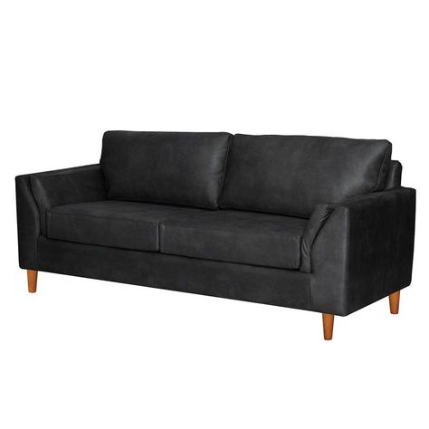 Sofa Milan 3C Con Resortes Pocket Cuero Kentucky Negro-1