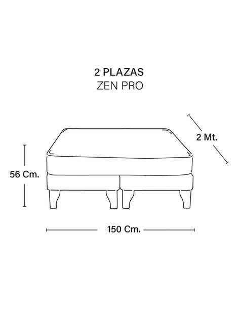 CAMA EUROPEA ZEN PRO TELA NEGRO 2 PZA-3