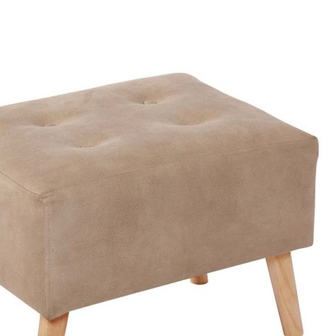Pouf Niza  Cuero Kentucky Beige-1
