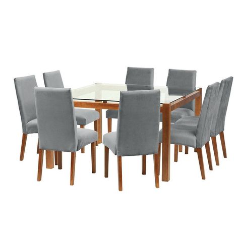 Juego De Comedor Barcelona 1400X1400 S/Cadiz Tela Gris-0