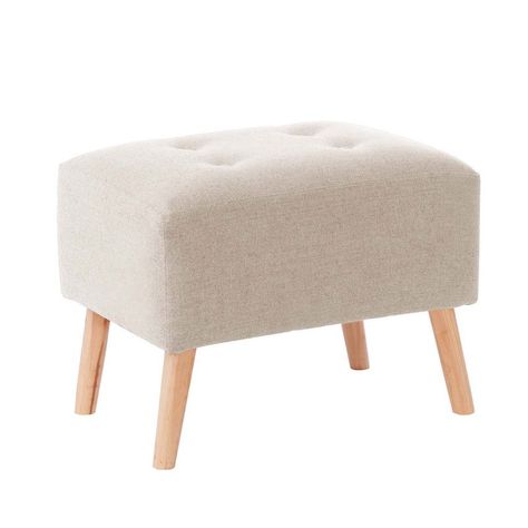 Pouf Niza Lino Blanco-0