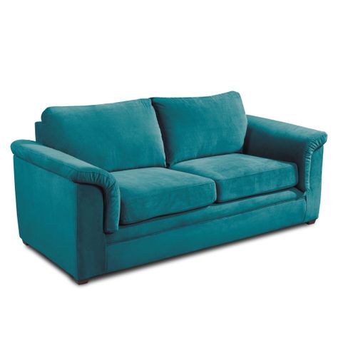 SOFA ANCONA 3C TELA  VELVET  TURQUESA-2