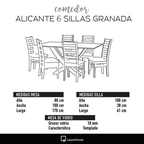 Juego De Comedor Alicante 6 Sillas Granada Cuero Kentucky Gris-4