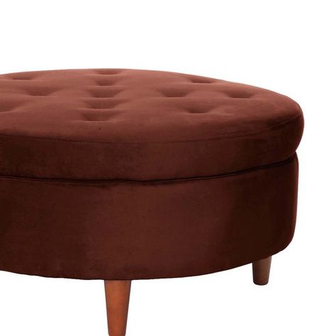 Pouf Paris  Tela Velvet Chocolate-1