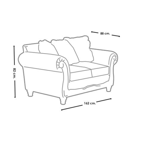 SOFA  RIMINI 2C TELA VELVET NEGRO-3