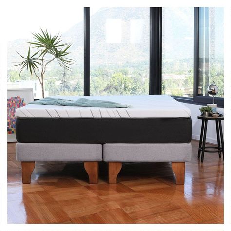 Cama Zen Top Foam Hybrid Lino Gris Claro 2Pza-0