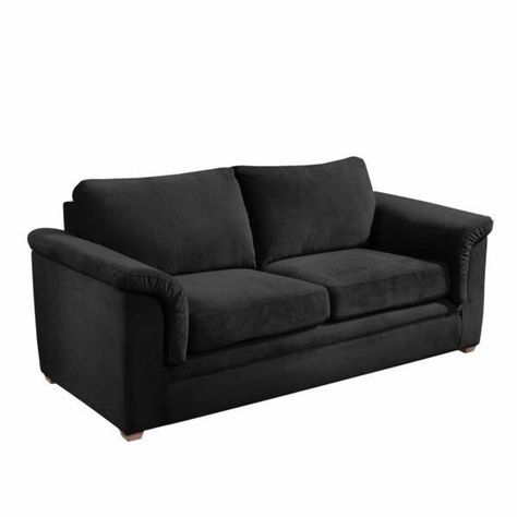 SOFA ANCONA 3C TELA  VELVET  NEGRO-2