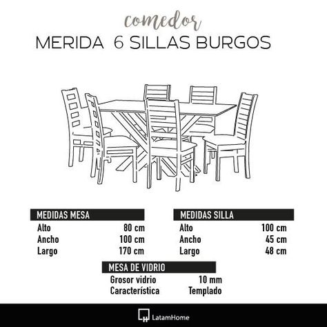 Juego De Comedor Merida 6 Sillas Burgos Tela Velvet Negro-4