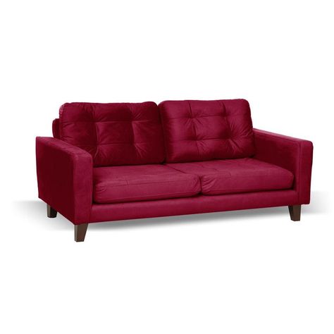 Sofa Napoles 2C Tela  Velvet  Burdeo-1