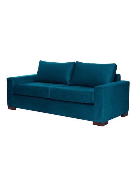 SOFA LIVORNO 3C TELA VELVET AZUL PETROLEO-1