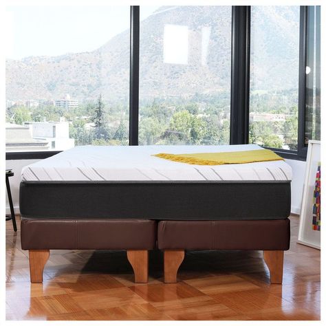 Cama Zen Top Spring  Hybrid Pu Chocolate 2Pza-0
