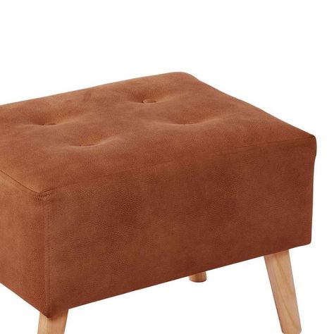 Pouf Niza  Cuero Kentucky Tabaco-1