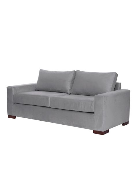 SOFA LIVORNO 3C TELA VELVET GRIS-1