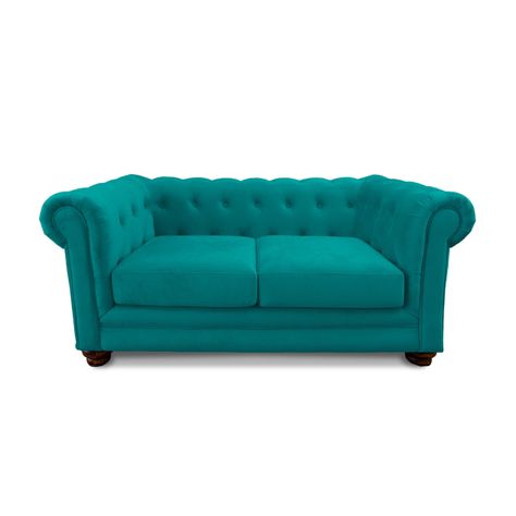SOFA FLORENCIA 2C TELA VELVET TURQUESA-0