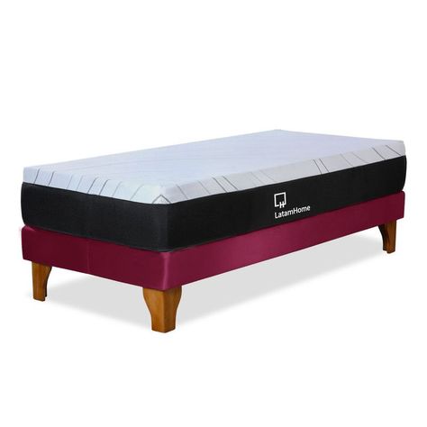 CAMA ZEN TOP SPRING  VISCO TELA BURDEO 1PZA-0