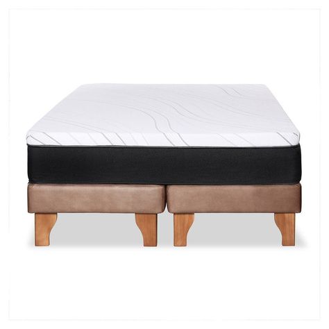 Cama Zen Top Foam Hybrid Cuero Kentucky Beige 2Pza-5