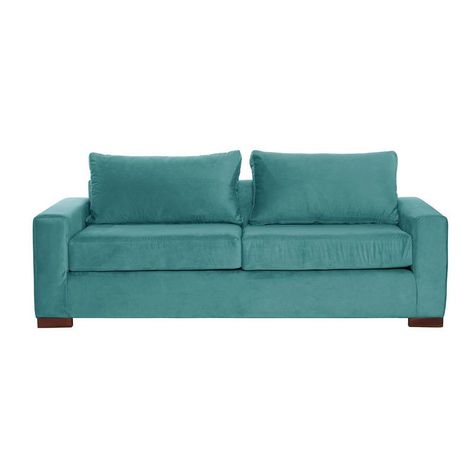 Sofa Cama Livorno 2Pl Tela Velvet Turquesa-1