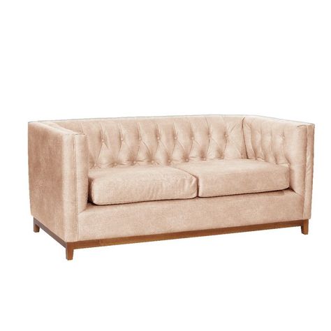 Sofa Roma 2 Cuerpos Capitoné Cuero Colorado Beige-1