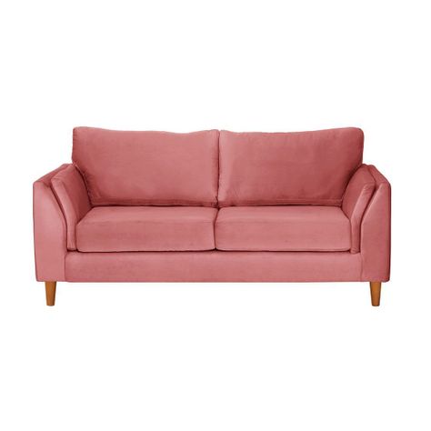 Sofa Milan 2C Con Resortes Pocket Tela Velvet Palo Rosa-0