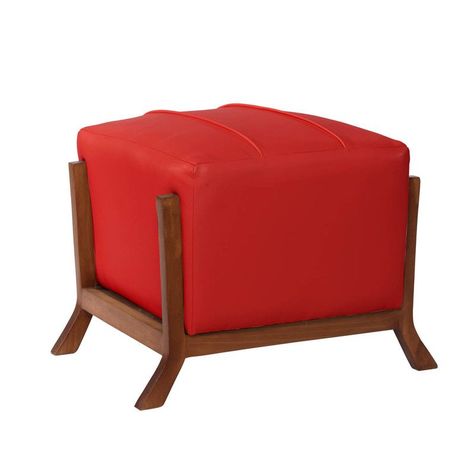 Pouf Marsella Pu Rojo-0