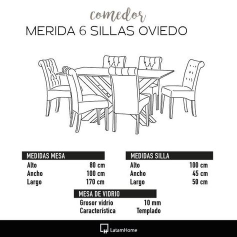 Juego De Comedor Merida 6 Sillas Oviedo Cuero Kentucky Cafe Claro-4
