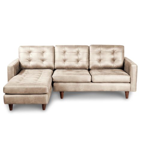 Sofa Seccional Izquierdo Napoles Cuero Kentucky Beige-0