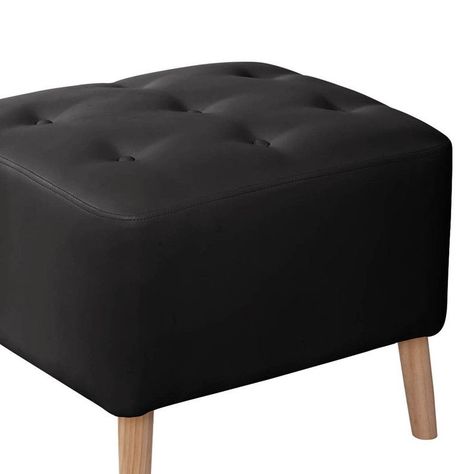 Pouf Lyon Pu Negro-1