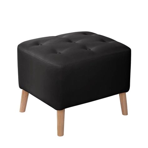 Pouf Lyon Pu Negro-0