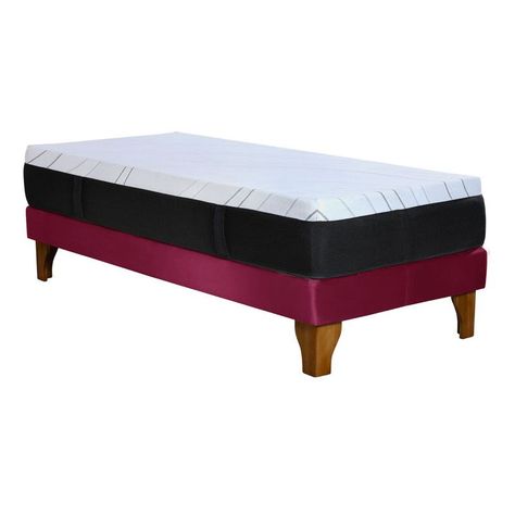CAMA ZEN TOP FOAM VISCO TELA BURDEO 1PZA-2