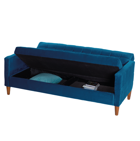 FUTON GENOVA  TELA VELVET AZUL PETROLEO-4