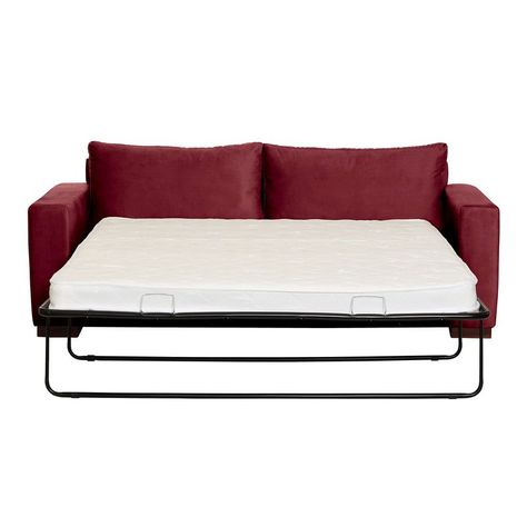 Sofa Cama Livorno 2Pl Tela Velvet Burdeo-2
