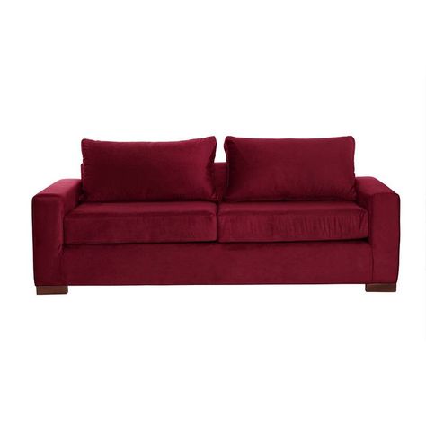 Sofa Cama Livorno 2Pl Tela Velvet Burdeo-1