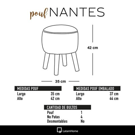 Pouf Nantes Pu Negro-2