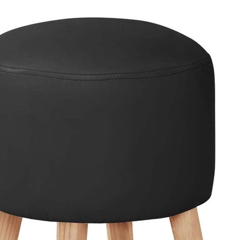 Pouf Nantes Pu Negro-1