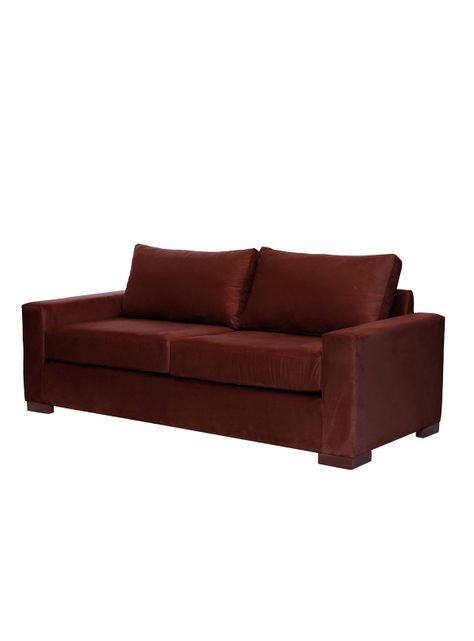 SOFA LIVORNO 3C TELA VELVET CHOCOLATE-1